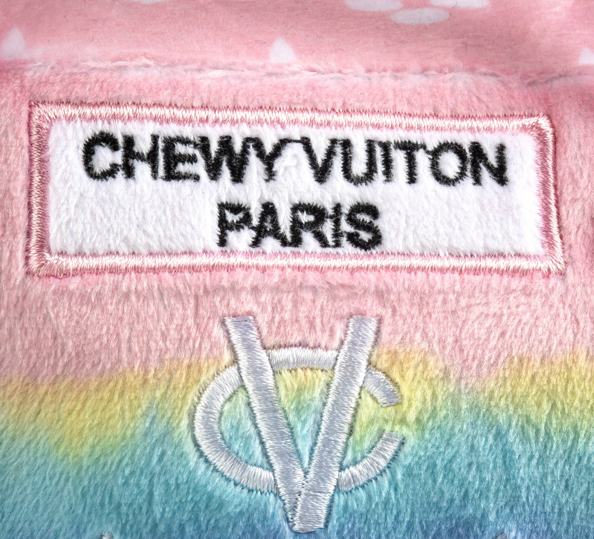 Pink Ombre Chewy Vuiton Handbag Plush Squeaker Dog Toy by Haute Diggity Dog