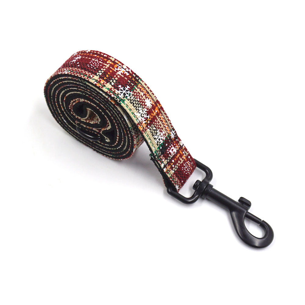 Holiday Tartan Set – Collar, Leash & Bowtie