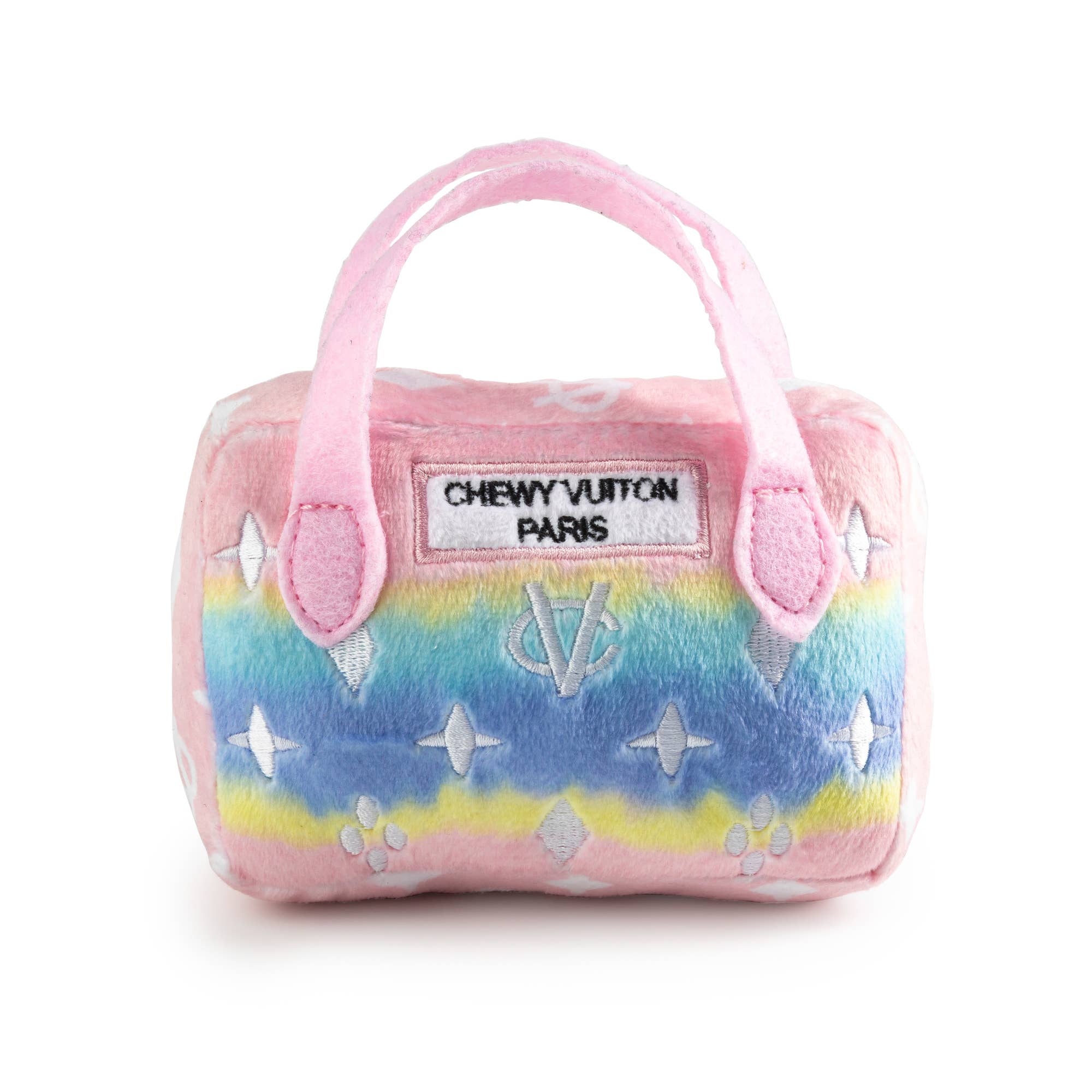 Pink Ombre Chewy Vuiton Handbag Plush Squeaker Dog Toy by Haute Diggity Dog