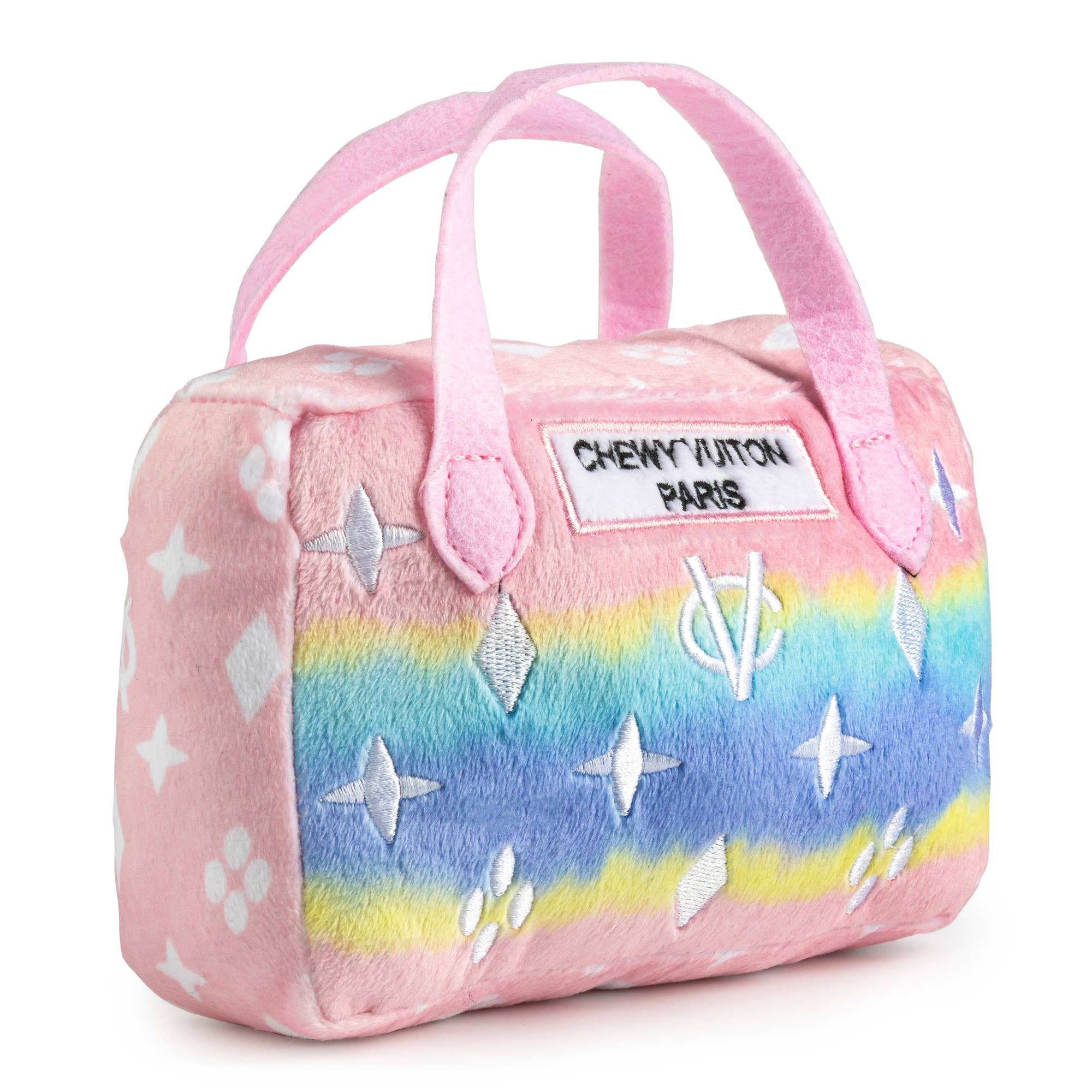 Pink Ombre Chewy Vuiton Handbag Plush Squeaker Dog Toy by Haute Diggity Dog