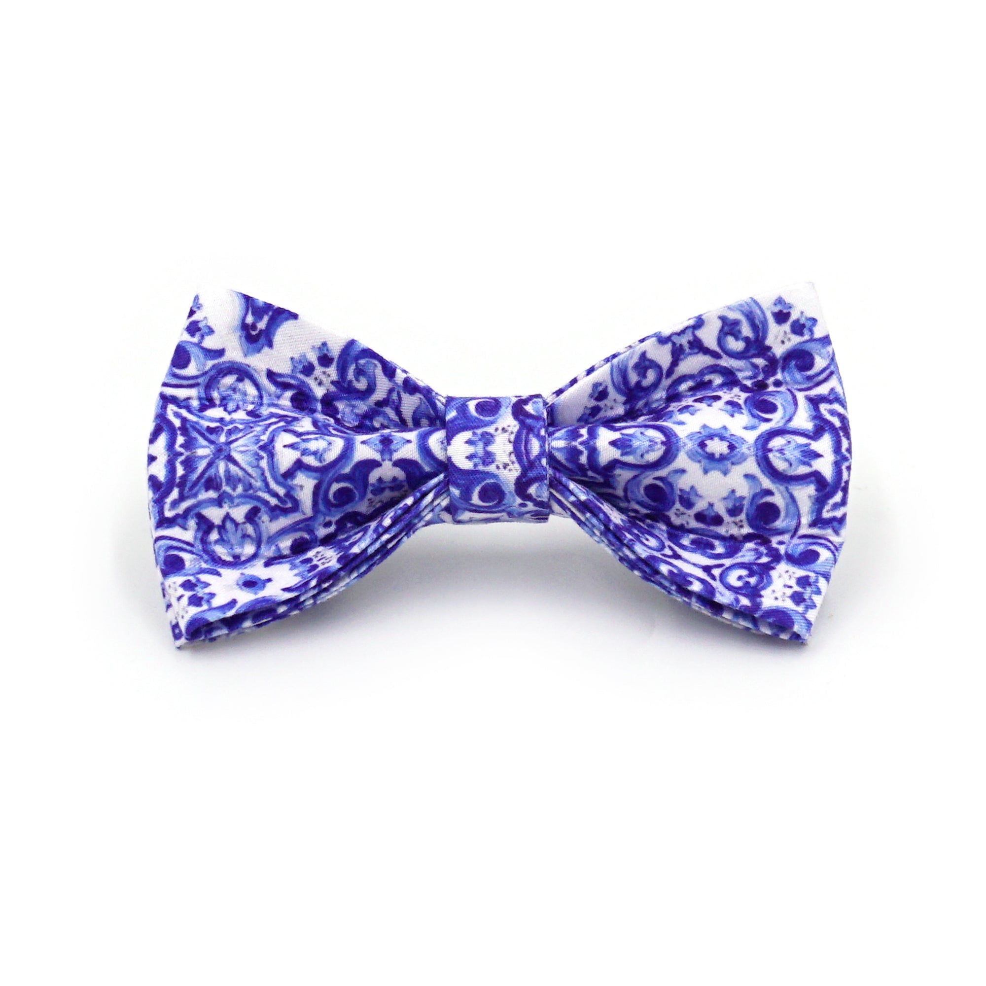 Blue Porcelain Set – Collar, Leash & Bowtie