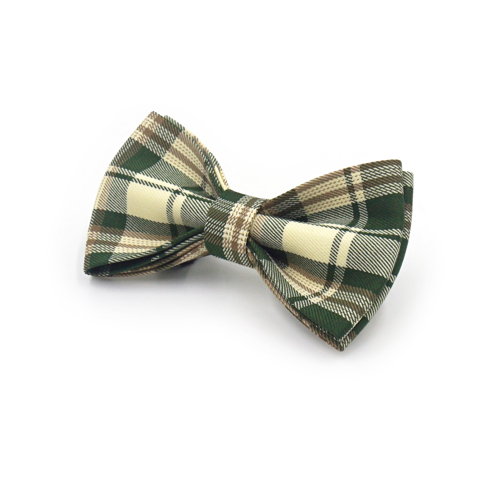 Classic Green Plaid Set – Collar, Leash & Bowtie