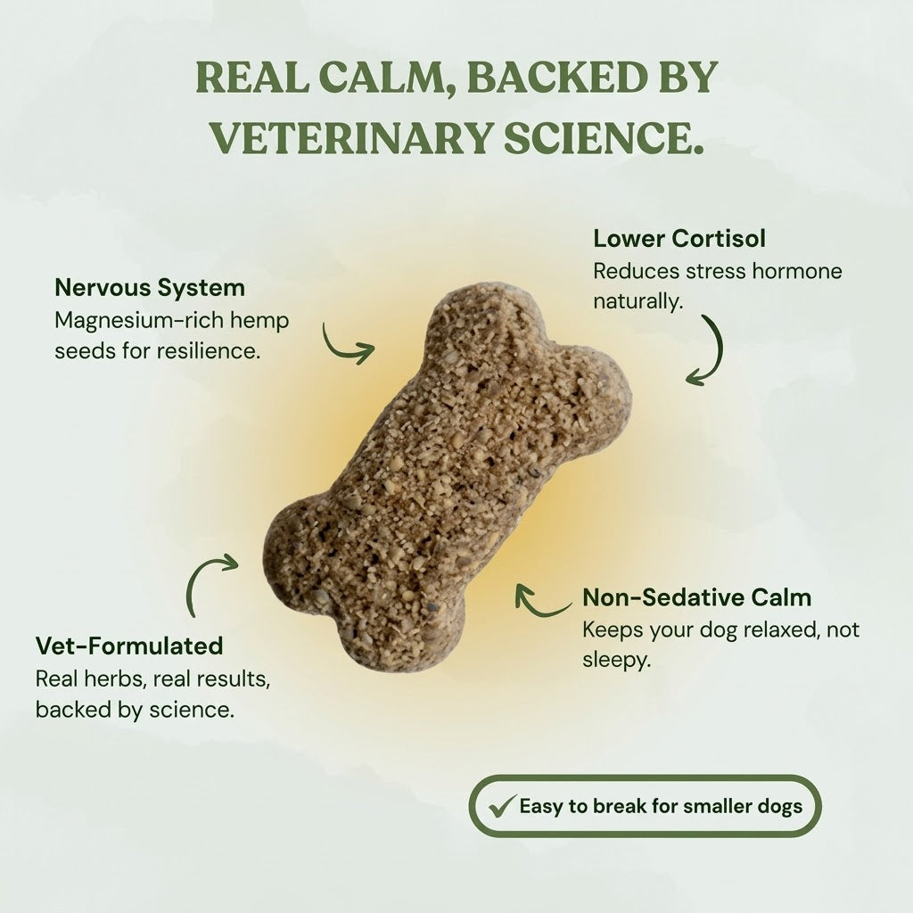 Botanical Bones Balance + Calm Peanut Butter Calming Dog Treats – 4 oz.