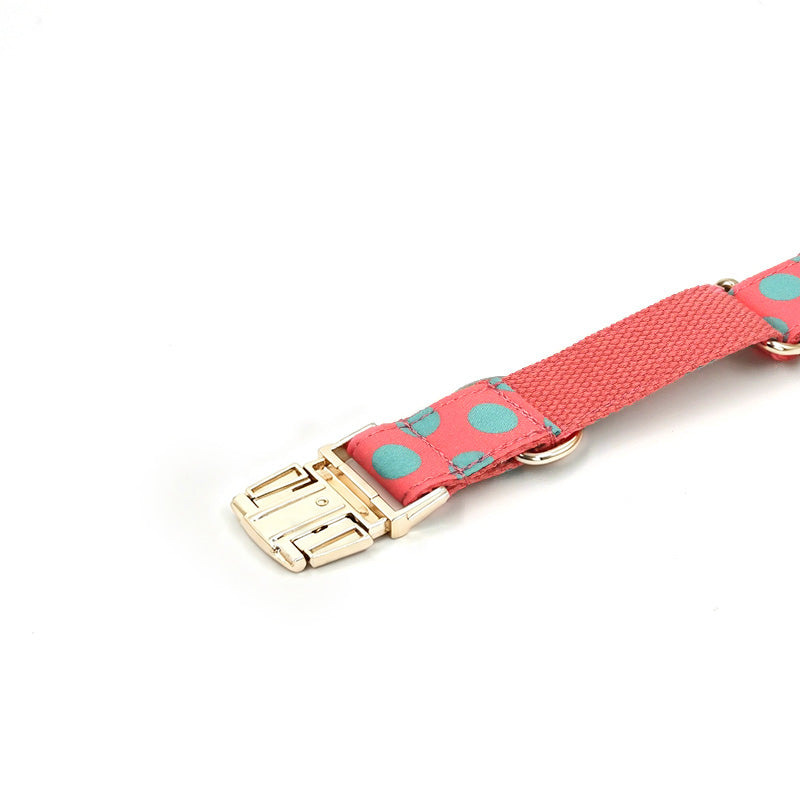 Coral Pop Set – Collar, Leash & Bowtie
