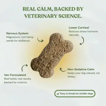 Botanical Bones Balance + Calm Peanut Butter Calming Dog Treats – 4 oz.