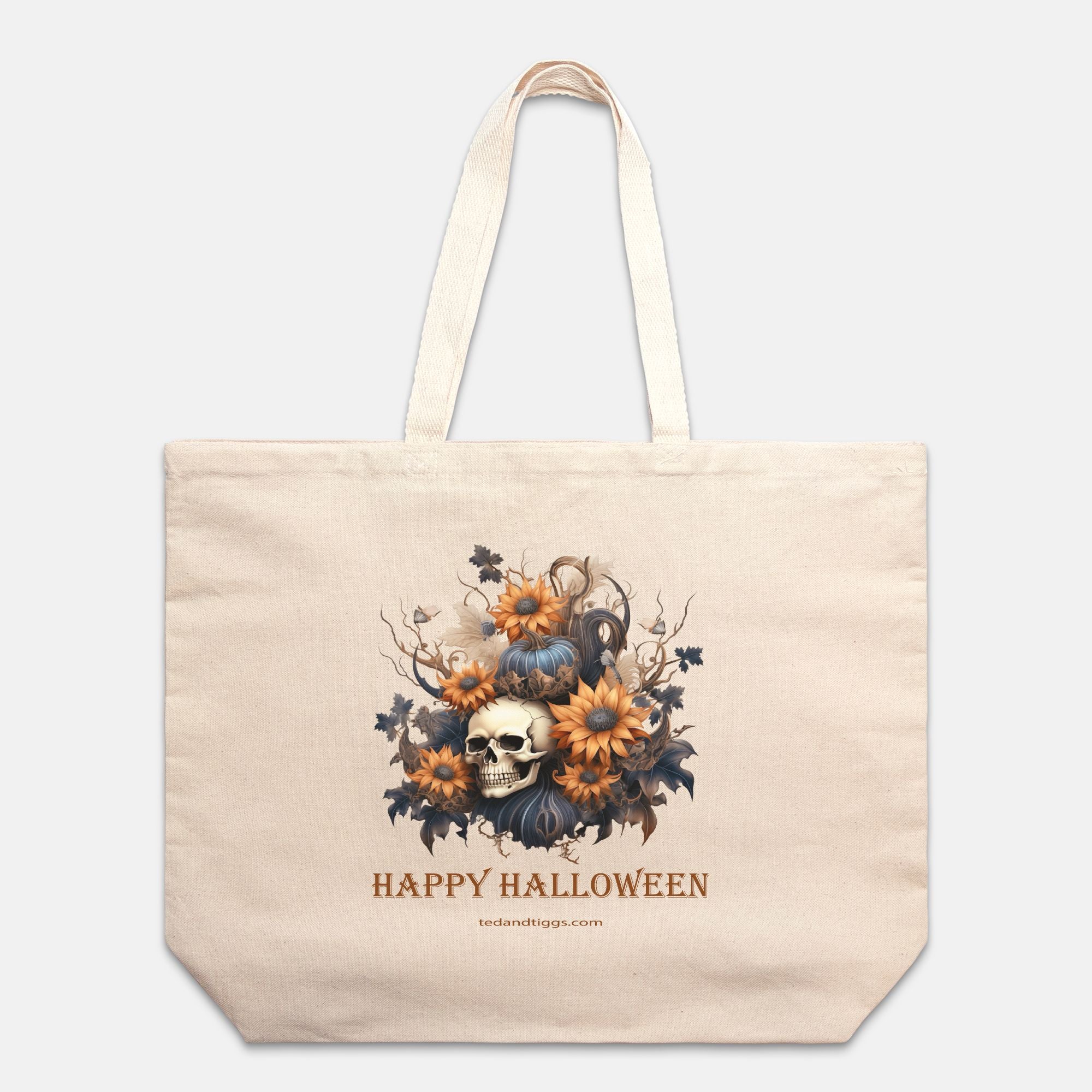 Happy Halloween Oversized Cotton Canvas Tote