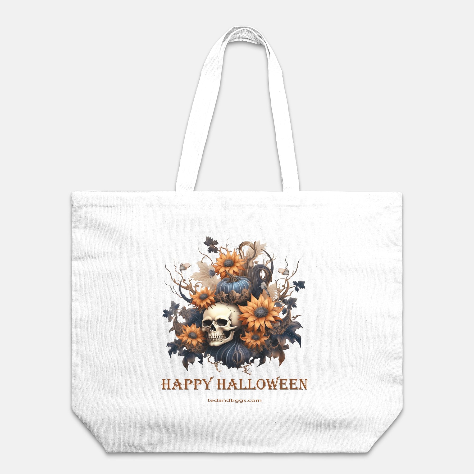 Happy Halloween Oversized Cotton Canvas Tote