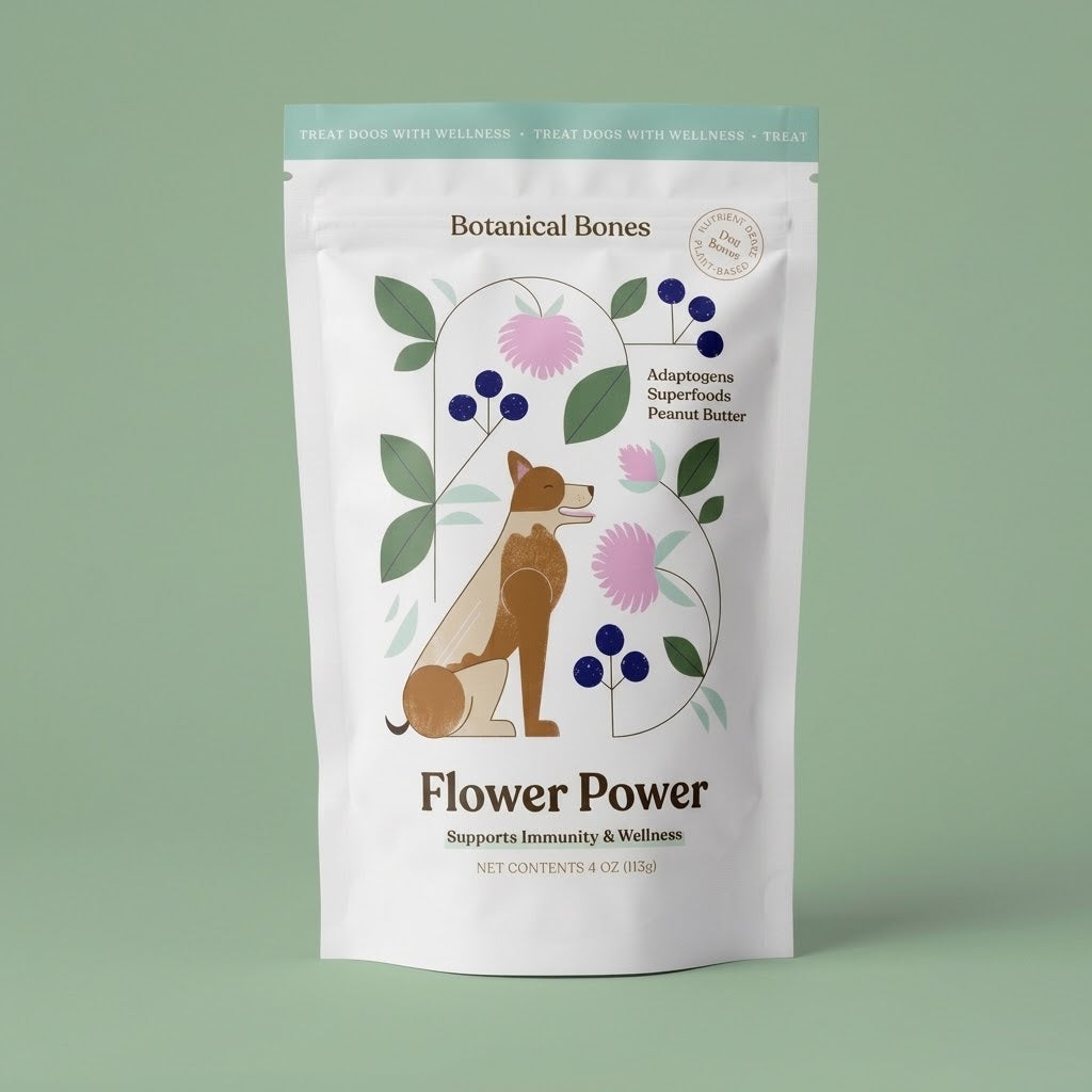 Botanical Bones Flower Power Immunity & Wellness Dog Treats – 4 oz.