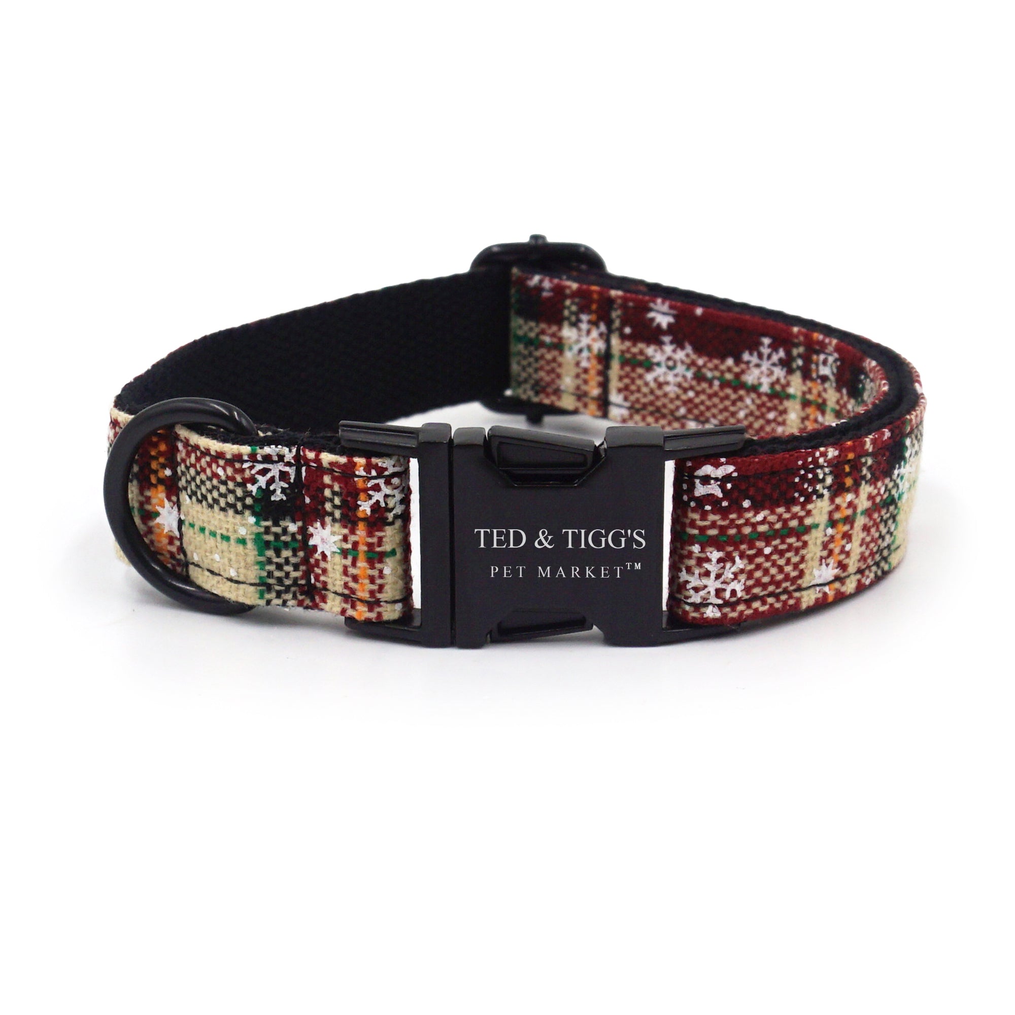 Holiday Tartan Set – Collar, Leash & Bowtie