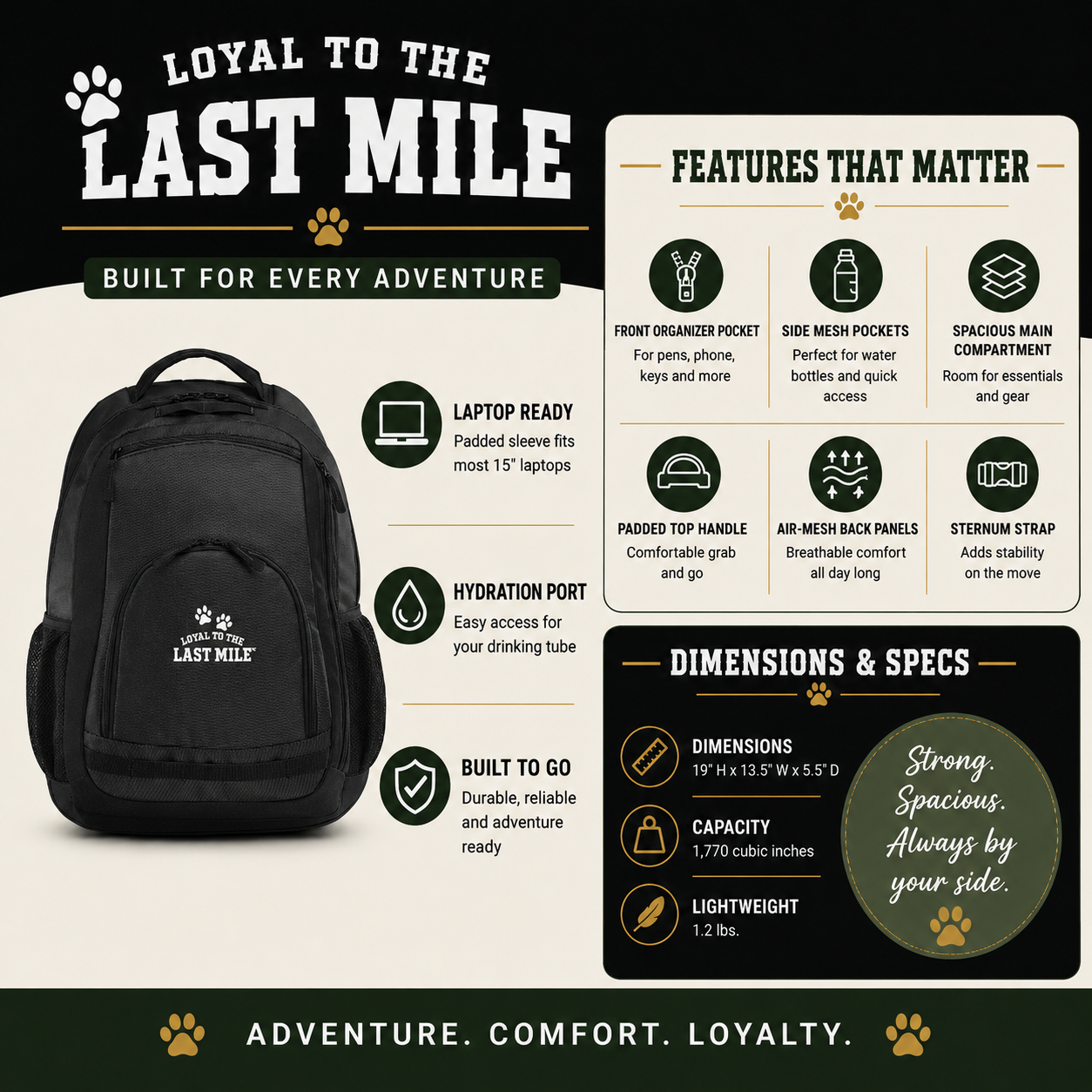 Loyal to the Last Mile™  Port Authority BG207 Port Authority ® Xtreme Backpack. BG207