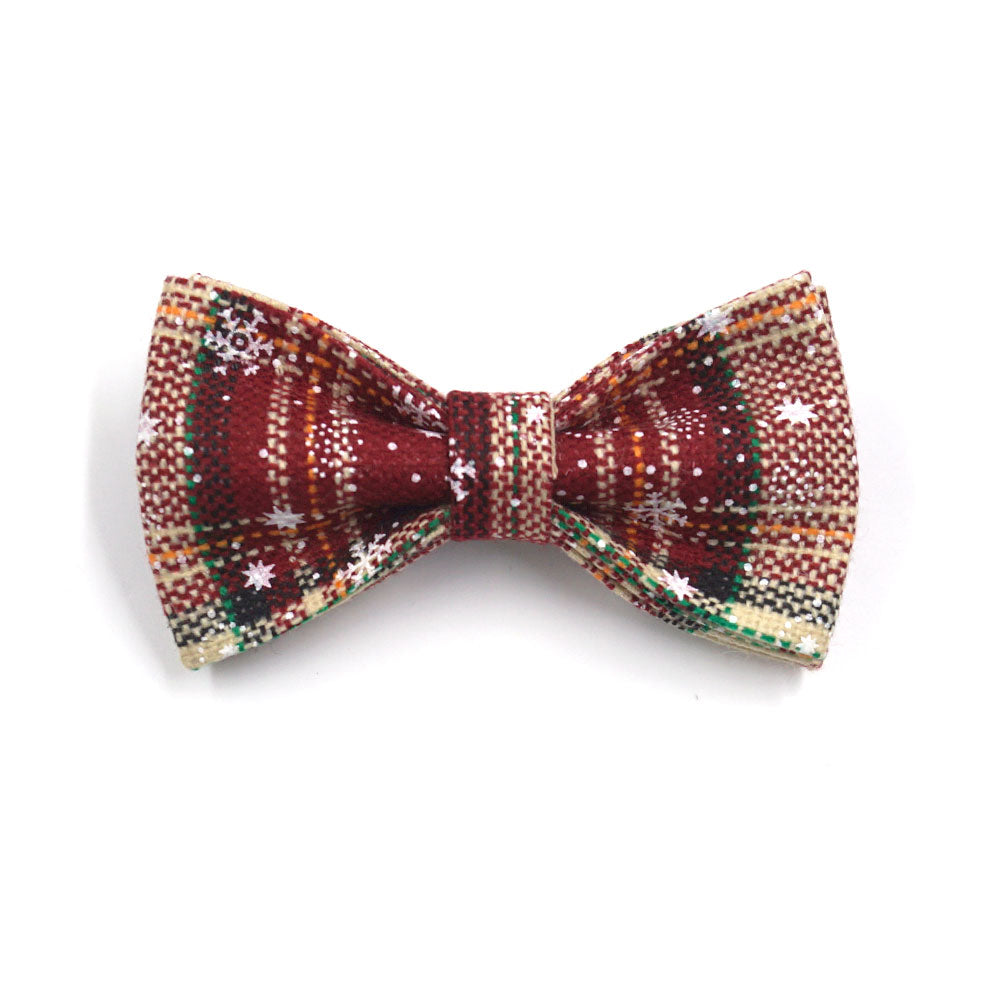 Holiday Tartan Set – Collar, Leash & Bowtie
