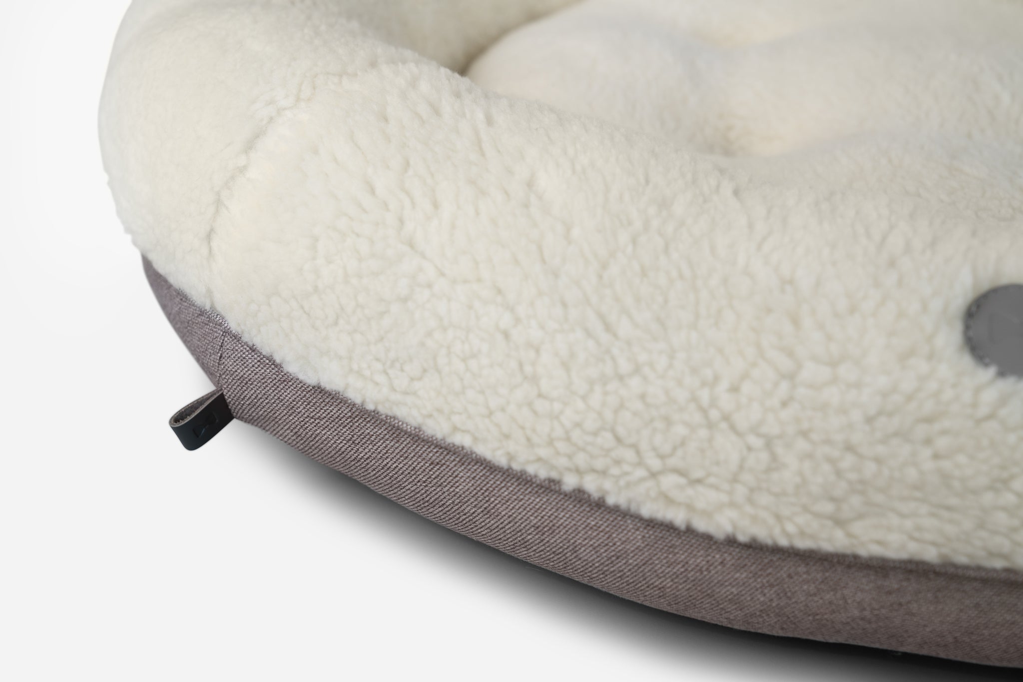 Chester & Lee Furry Beige Donut Dog Bed