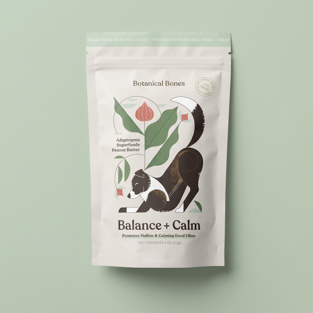 Botanical Bones Balance + Calm Peanut Butter Calming Dog Treats – 4 oz.
