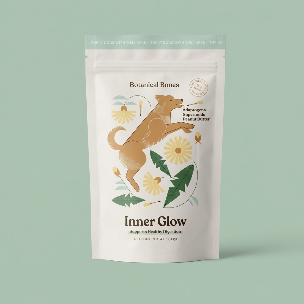 Botanical Bones Inner Glow Healthy Digestion Dog Treats – 4 oz.