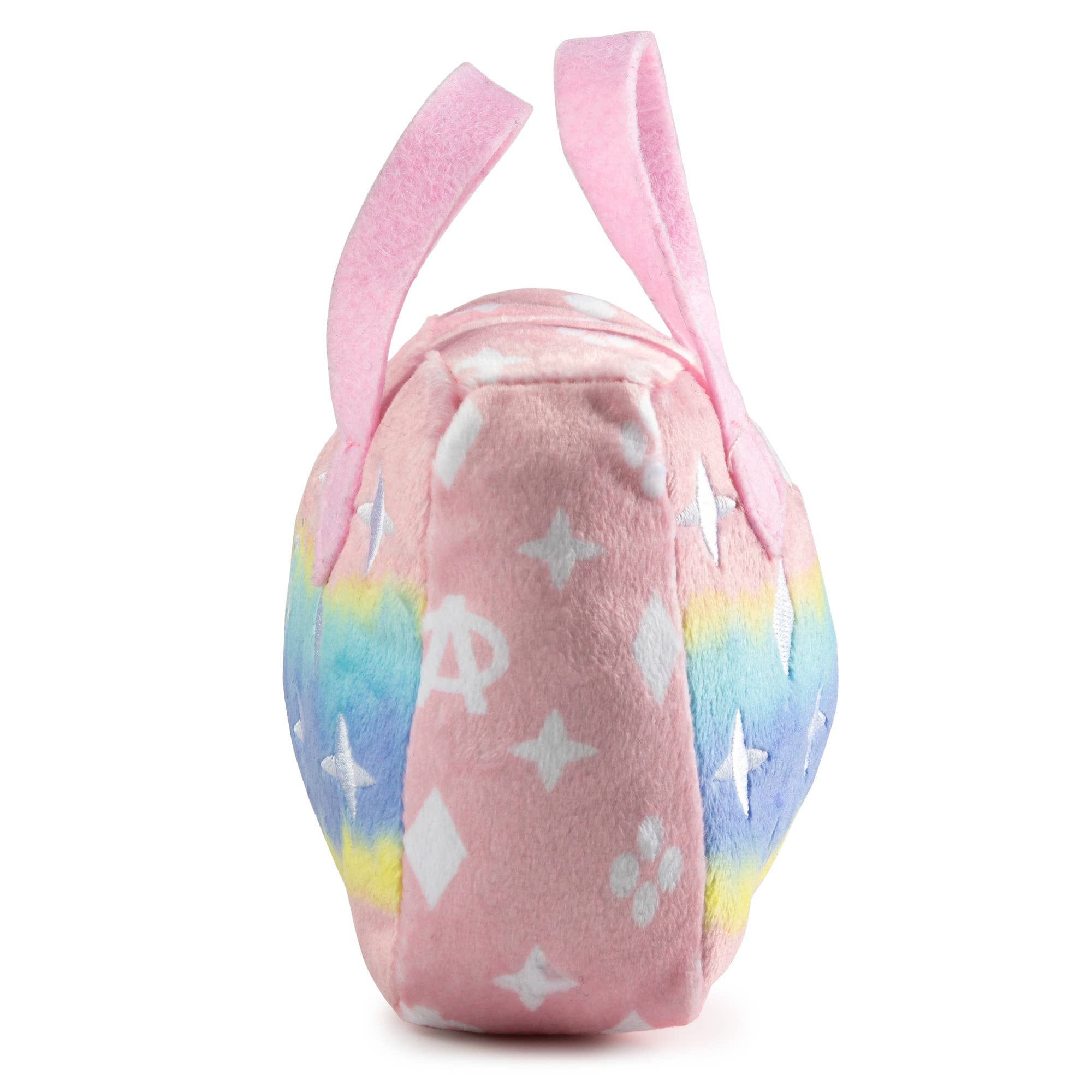 Pink Ombre Chewy Vuiton Handbag Plush Squeaker Dog Toy by Haute Diggity Dog