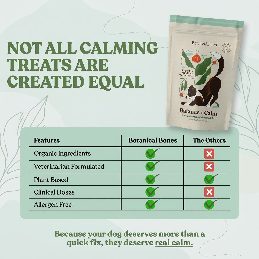 Botanical Bones Balance + Calm Peanut Butter Calming Dog Treats – 4 oz.