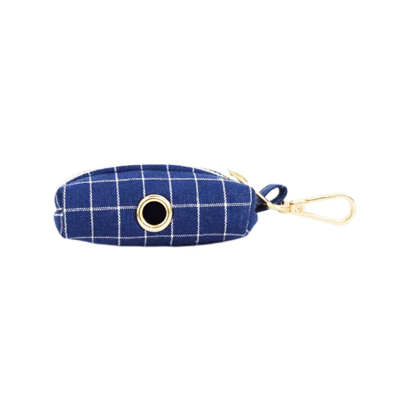 Teddy’s Blue Trail Plaid Set – Collar, Leash, Harness & Accessories