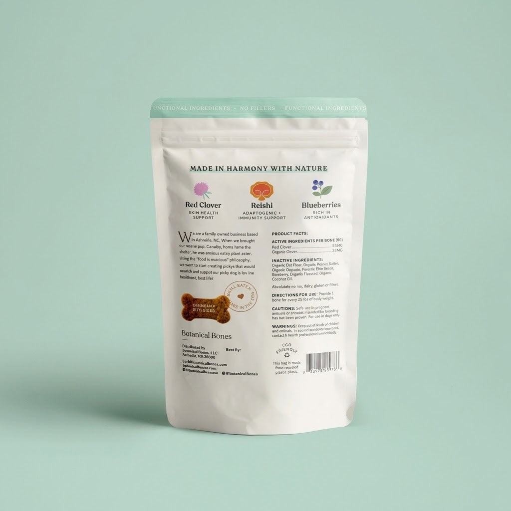 Botanical Bones Flower Power Immunity & Wellness Dog Treats – 4 oz.